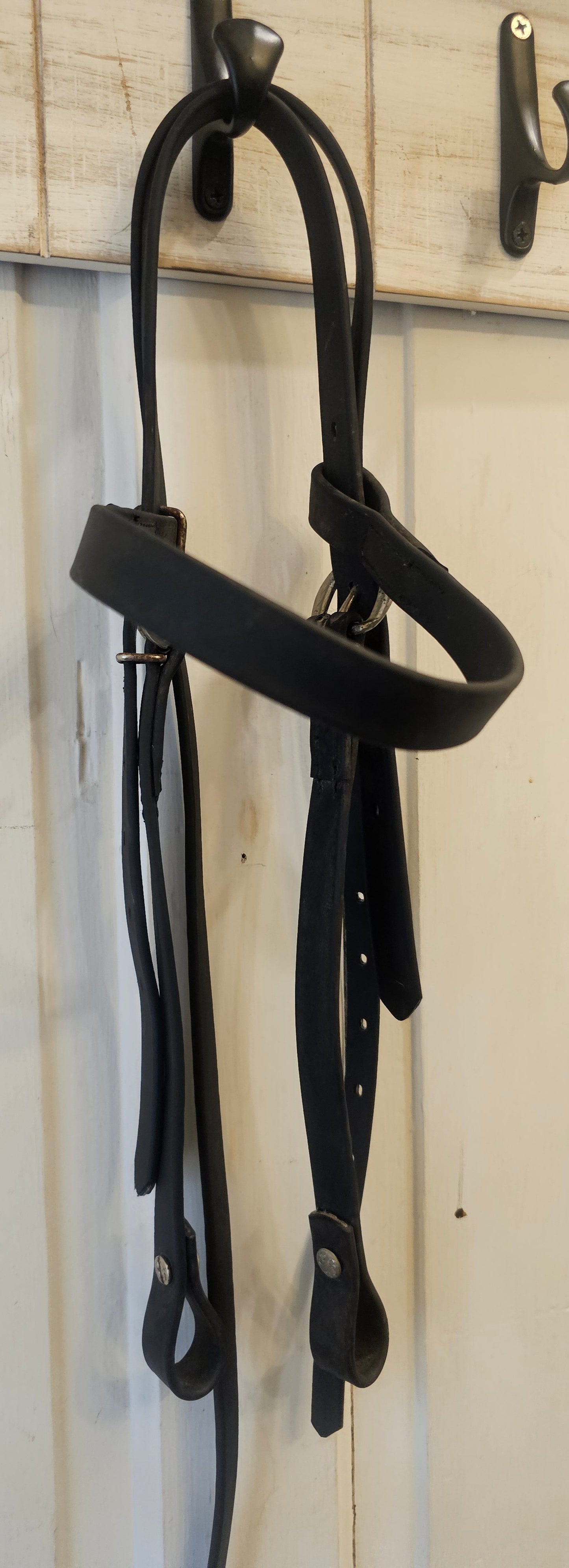 Black beta biothane western headstall used