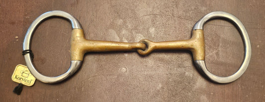 5" Korsteel Eggbutt snaffle copper mouthpiece