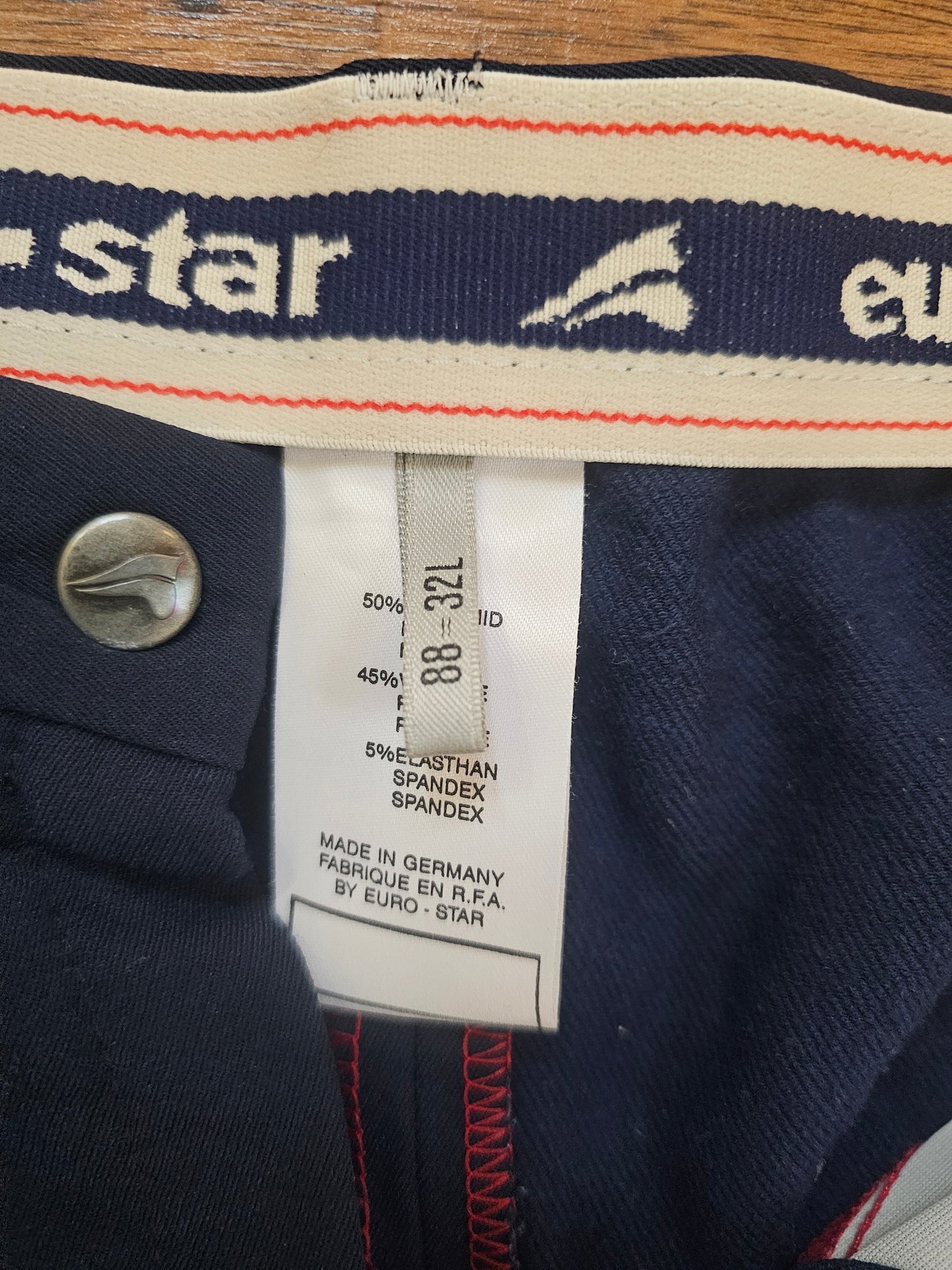 Used Euro-Star Breeches navy 32L full grip