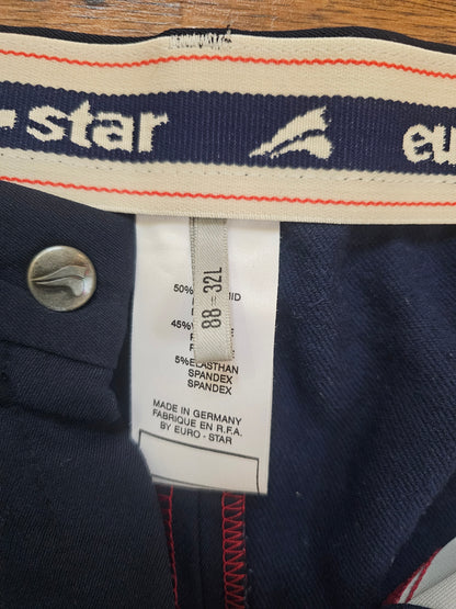 Used Euro-Star Breeches navy 32L full grip