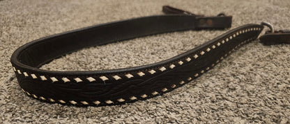 35" Buckstitch Tripping Collar Vintage Leather