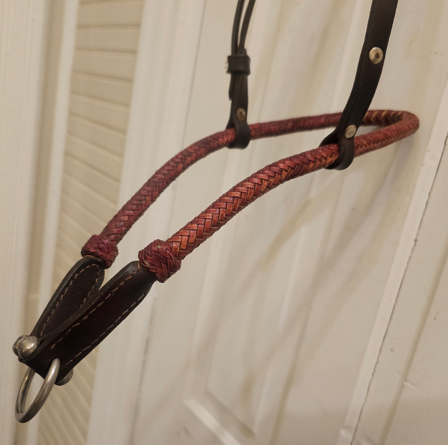 Soft Rawhide Lariat Noseband with good quality leather hanger