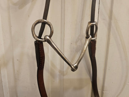 Sliding Gag Bridle with soft reins, 5" snaffle