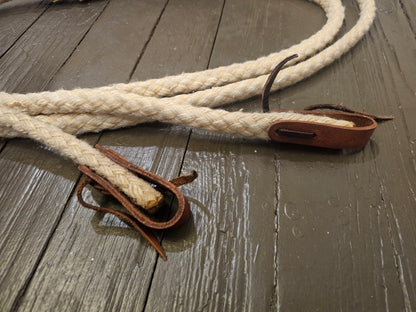 8' Waxed Cotton Split Reins, heavy