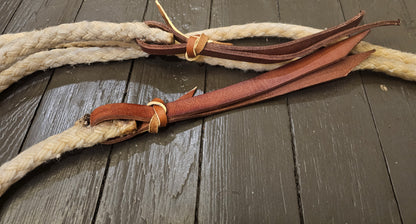 8' Waxed Cotton Split Reins, heavy