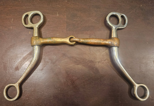 5" Copper mouth Argentine Snaffle Tom Thumb horse bit