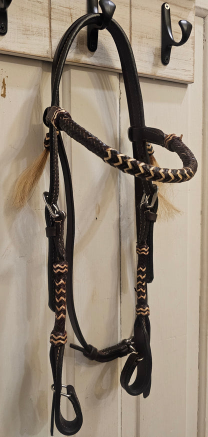 New BLR Western Headstall with Rawhide accents