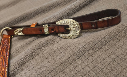 Circle Y Breastcollar, Silver accents, tooled leather!