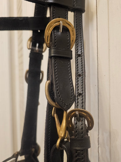 New Trail Halter Bridle, brass hardware, padded nose band