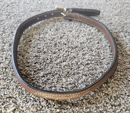 New 32" brown fancy stitched raised nose band