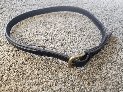 3 feet black fancy stitched raised noseband