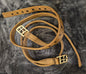 Brown nylon stirrup straps, pair