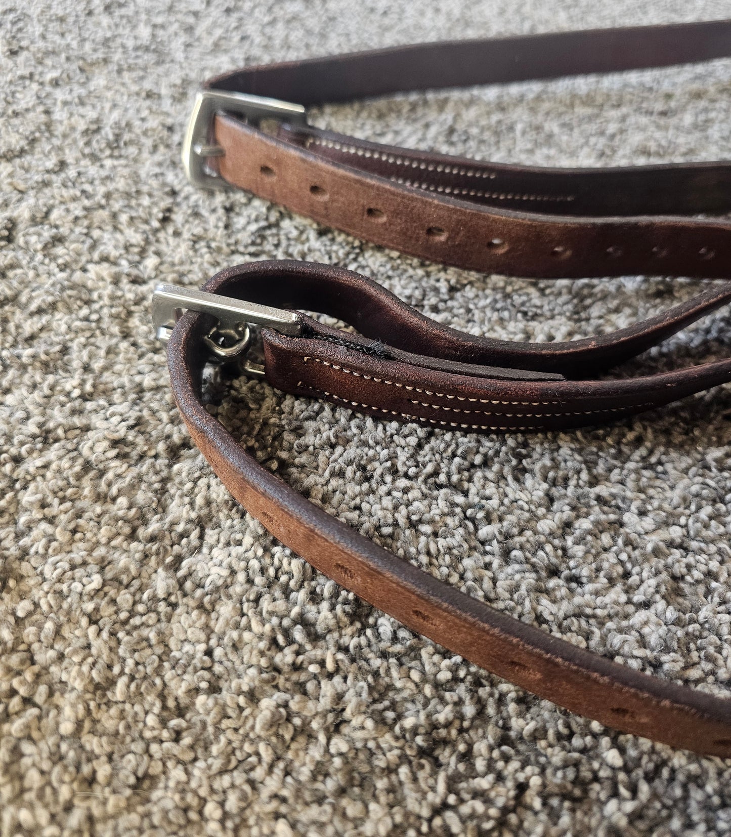 54" Adult Stirrup Leathers English Schooling Stirrup Straps used