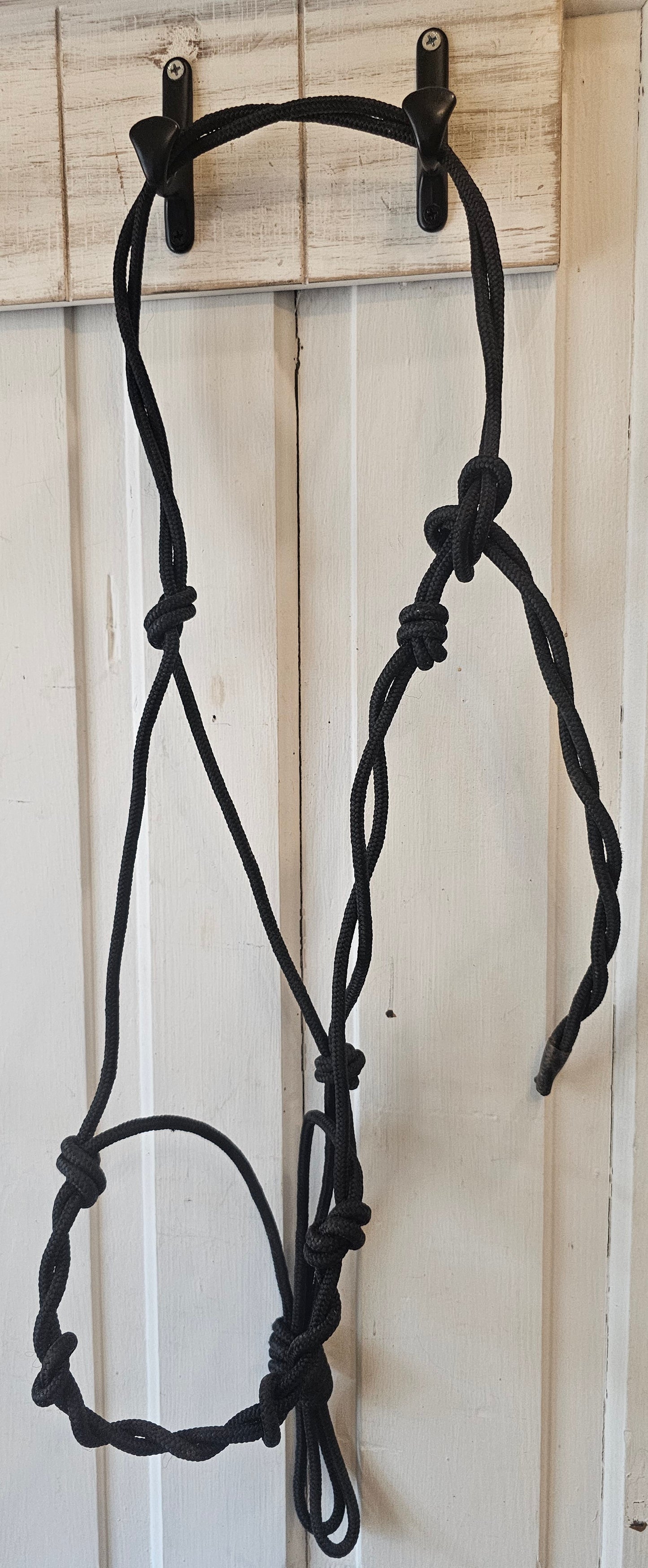 Black rope halter twisted noseband