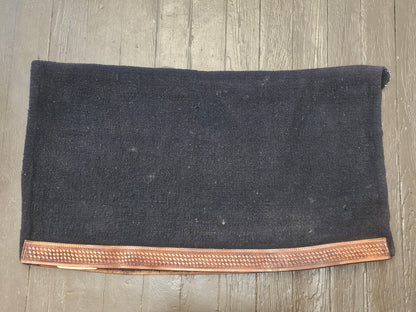 Circle Y black saddle blanket, used